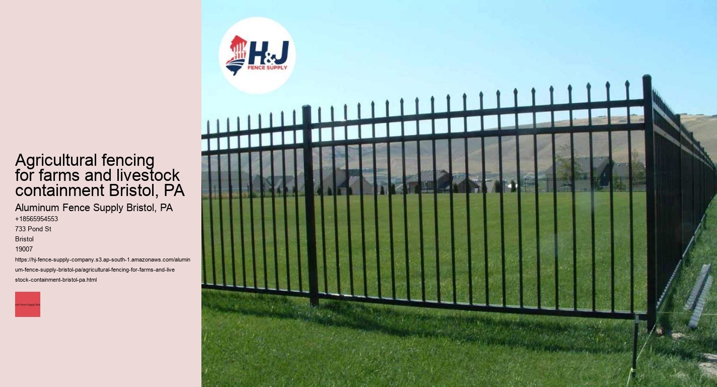 Agricultural fencing for farms and livestock containment Bristol, PA